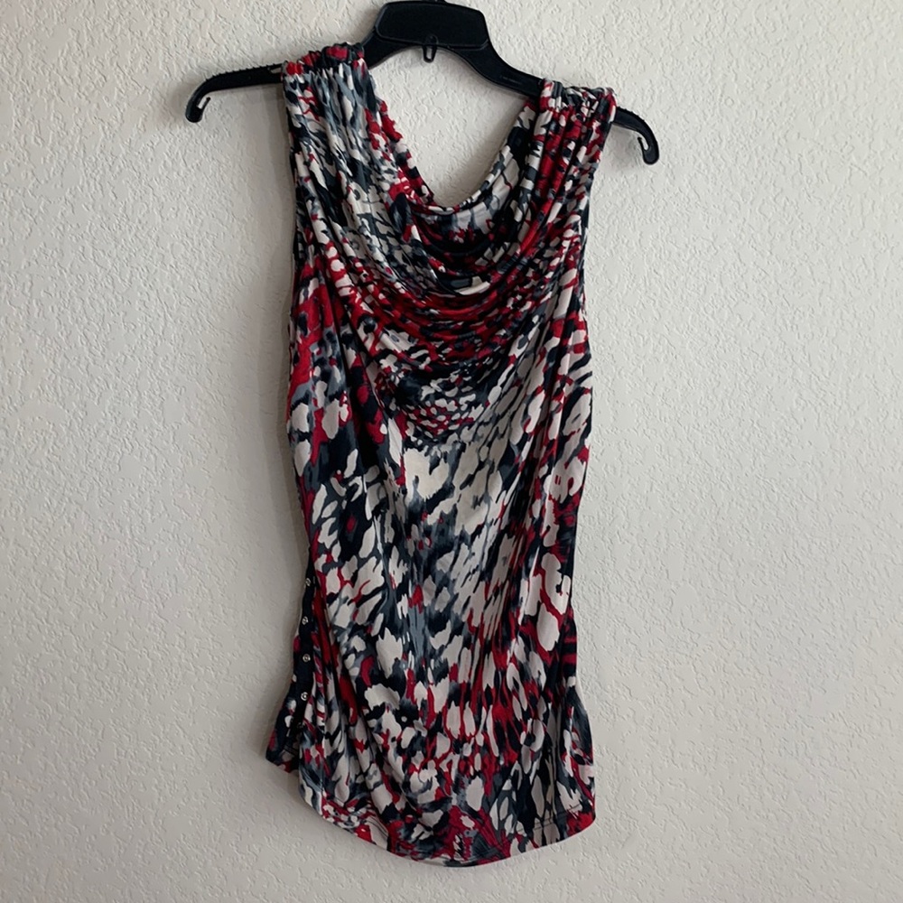 EUC Isabel Cowl Neck Sleeveless Blouse